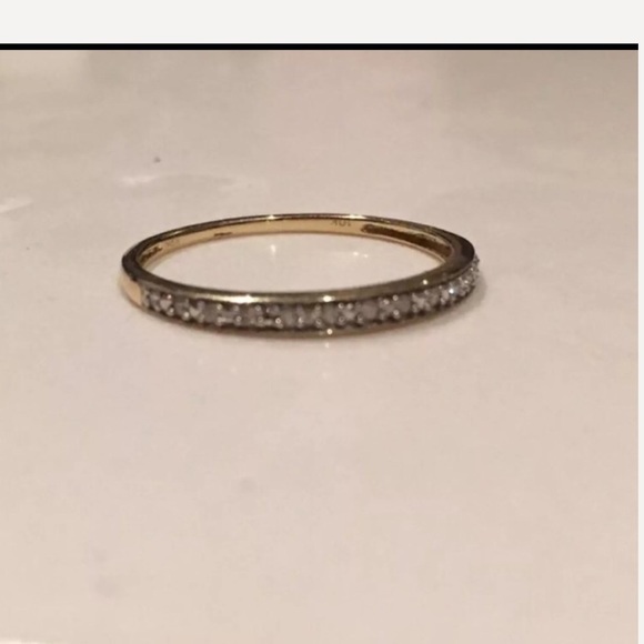 $437 Natural Diamond 10K Gold Eternity Band - Picture 8 of 8
